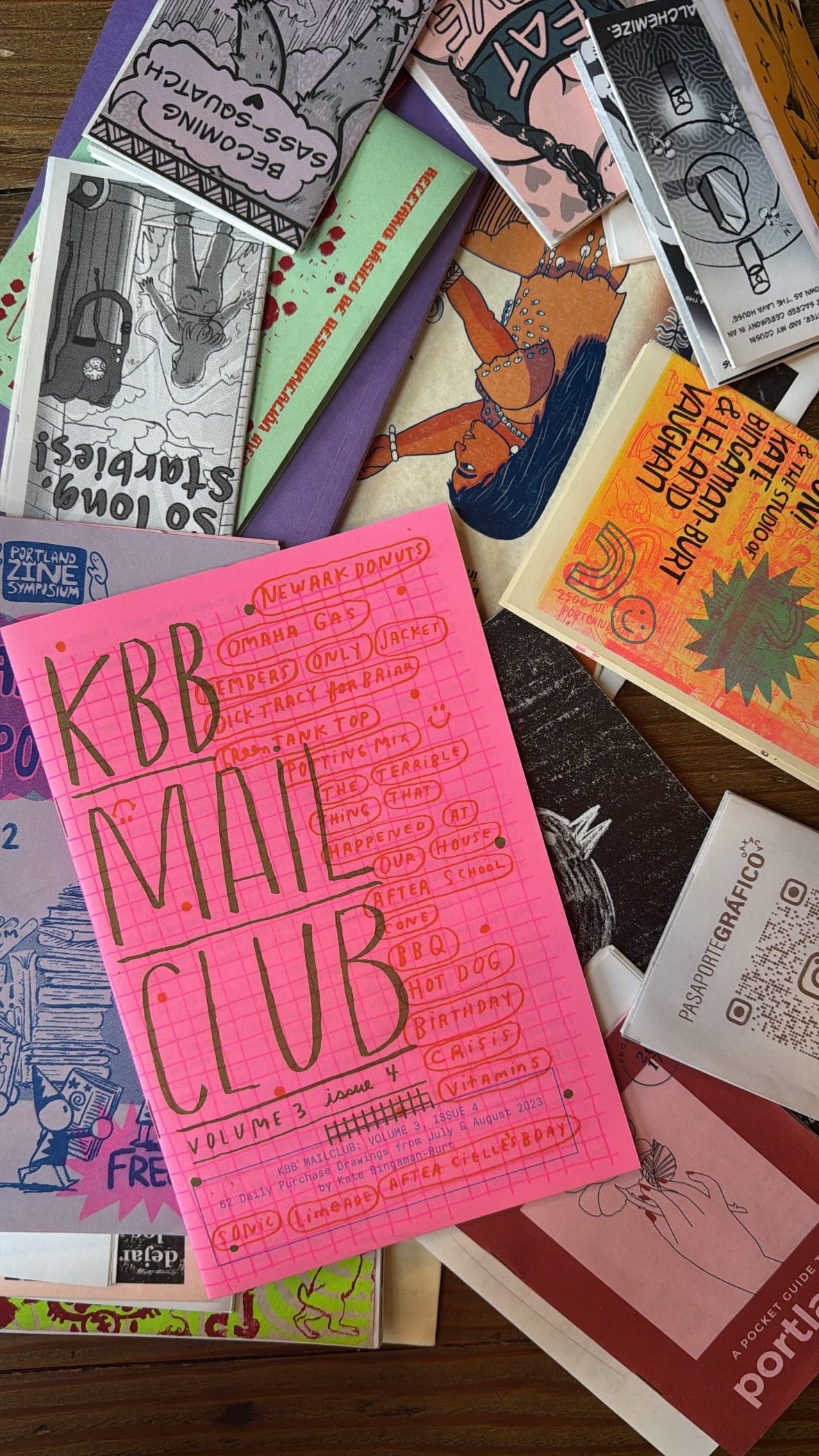 A pile of zines
