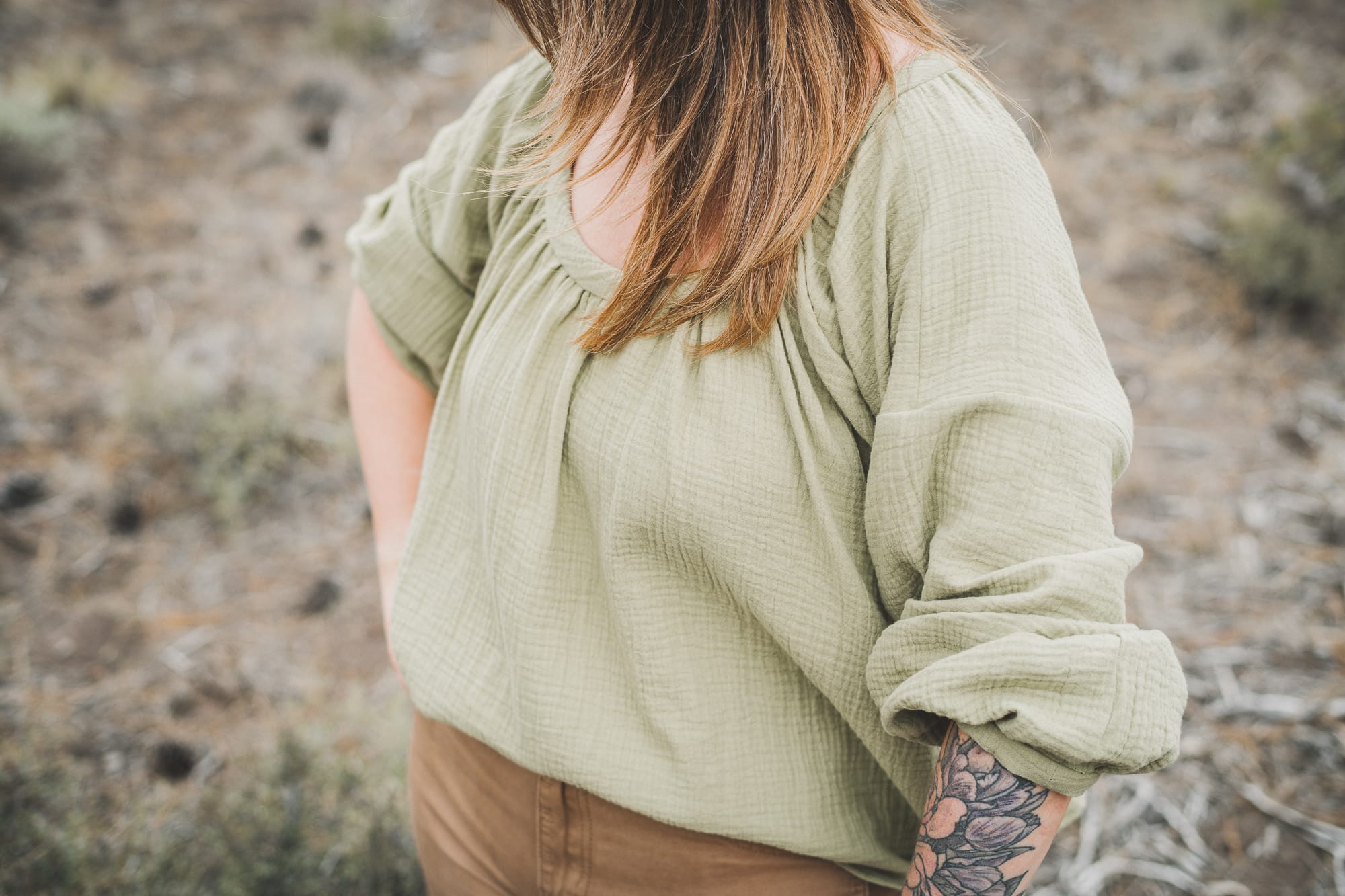 Sewing the Photinia Top by Wear We're Going + a Bias Tape Trick